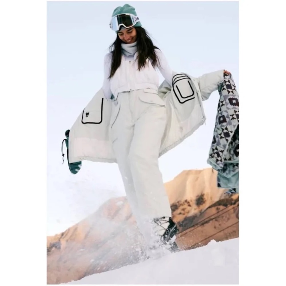 Free people saltwater combo ski bibs with removable vest